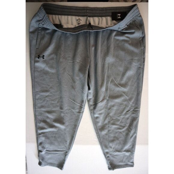 Under Armour 1373402-012 Men's Sz 5XL Pitch Gray Light Heather Fleece Sweatpants - Picture 1 of 7